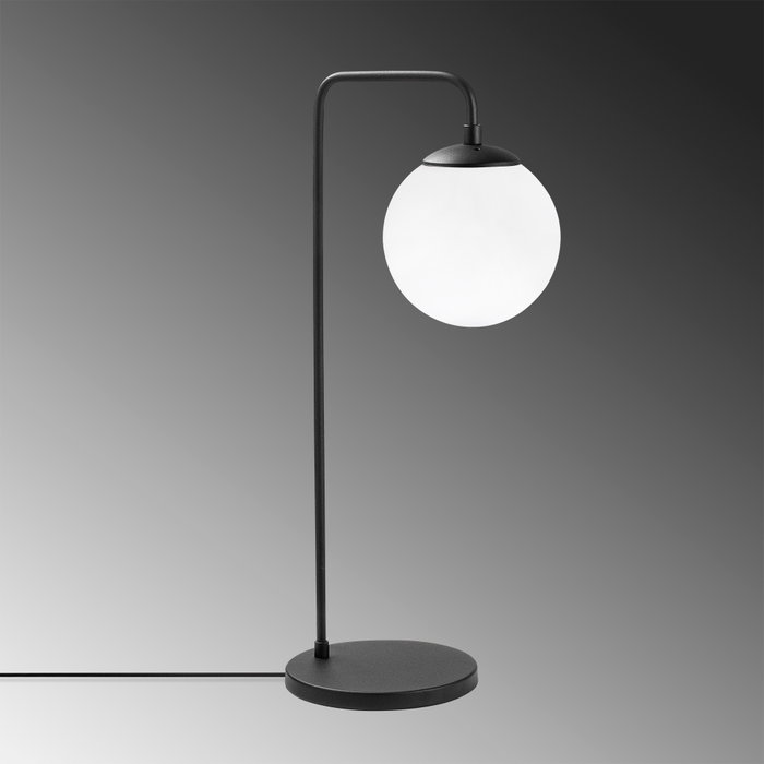 Opviq Viran - 10985 Lámpara de Mesa Blanco y Negro